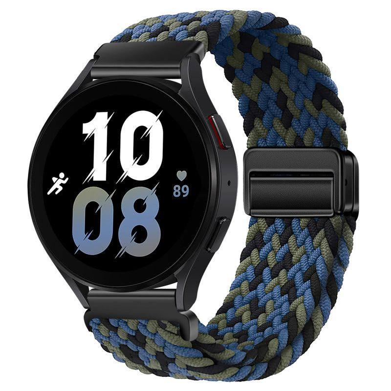 22mm & 20mm Rainbow Nylon Woven Magnetic Watch Strap For Samsung/Garmin/Fossil/Others