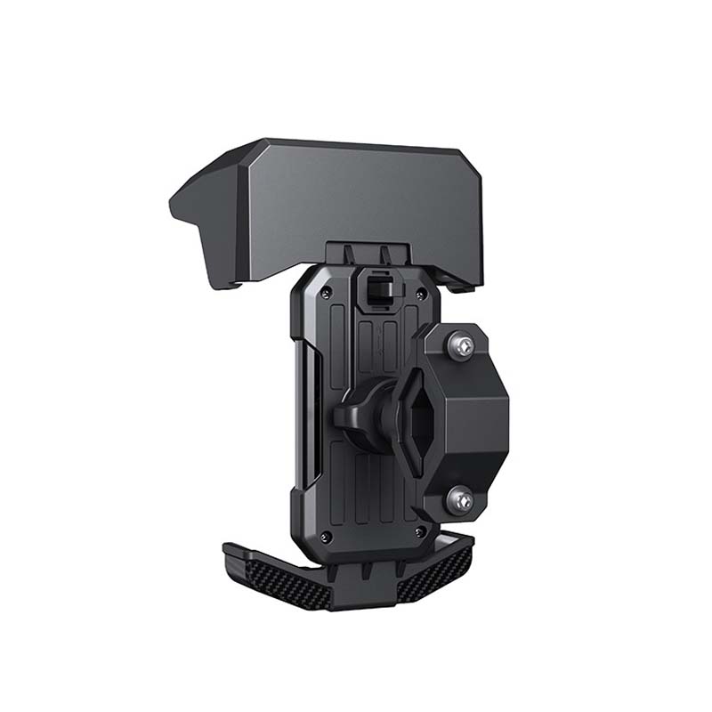 360° Rotating Motorcycle Phone Mount with Sunshade & Rain Protection – Landscape & Portrait