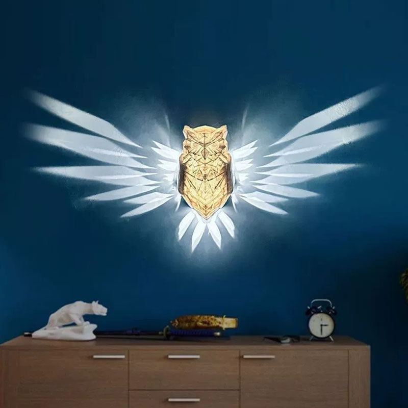 3D Printed Owl Wall Sconce Decorative Lighting Sleep Night Light