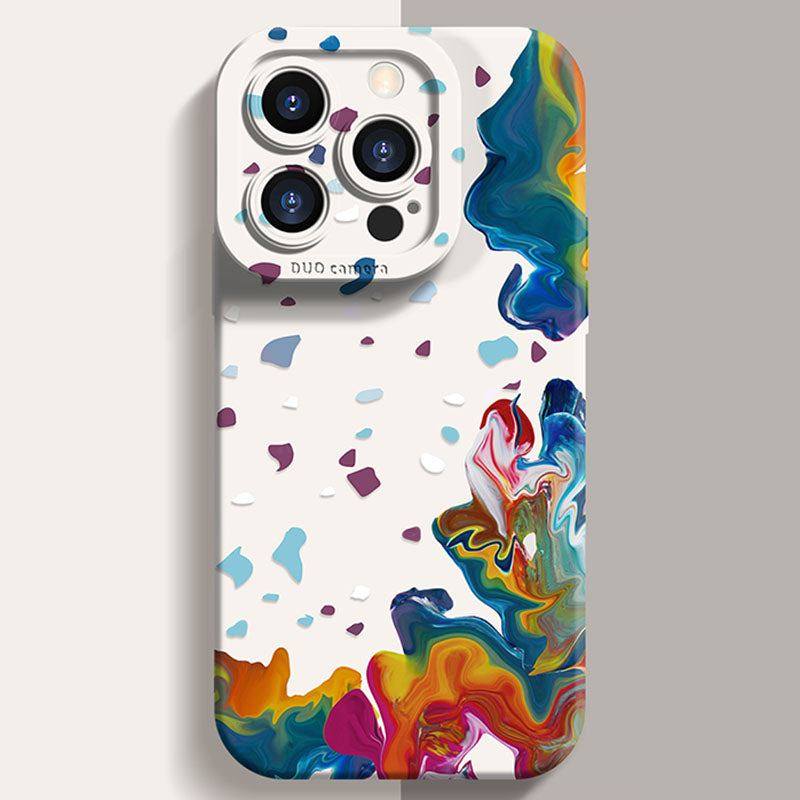 "Colorful Watercolor" Silicone Full Cover Bumper Protective iPhone Case