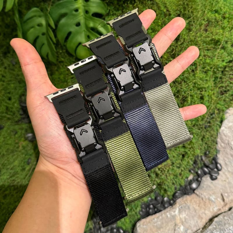 "AdventureFit" Rugged Climbing-Ready Woven Nylon Canvas Loop For Apple Watch