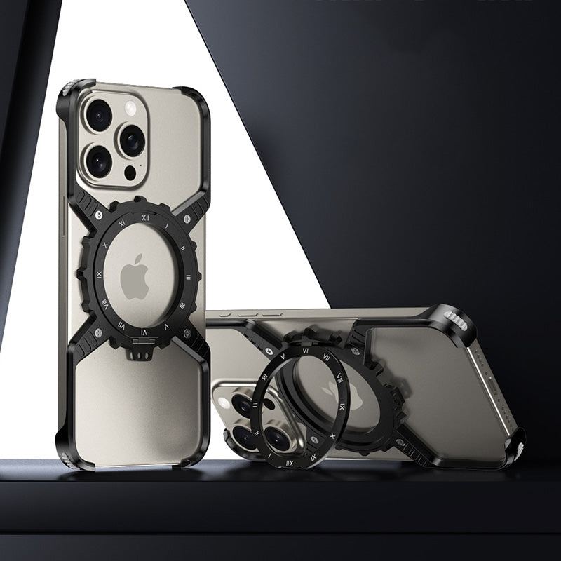 Aluminum Magnetic 360° Rotating Stand Phone Case