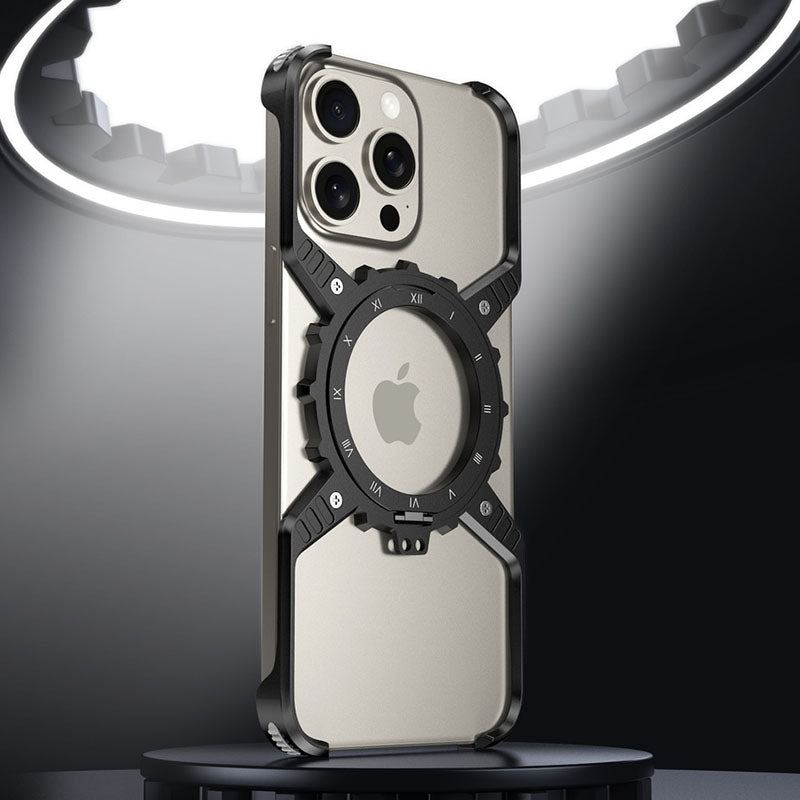 Aluminum Magnetic 360° Rotating Stand Phone Case