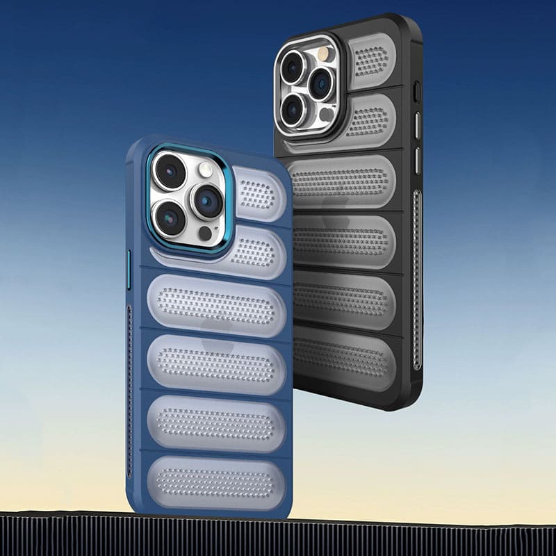 Breathable Frosted Translucent Mesh Heat Dissipation Silicone iPhone Case