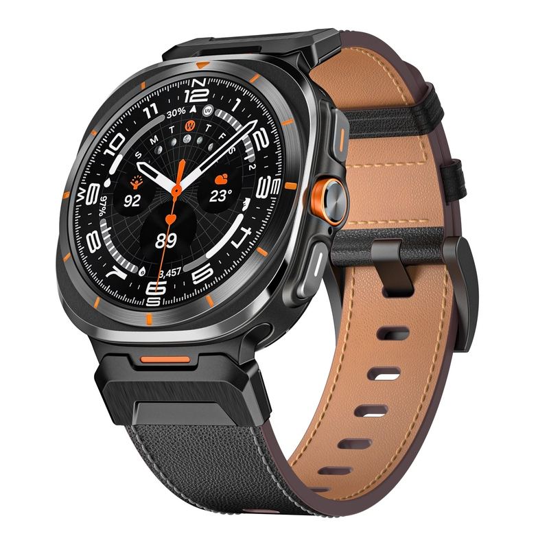 Business Leather Strap For Samsung Galaxy Watch Ultra