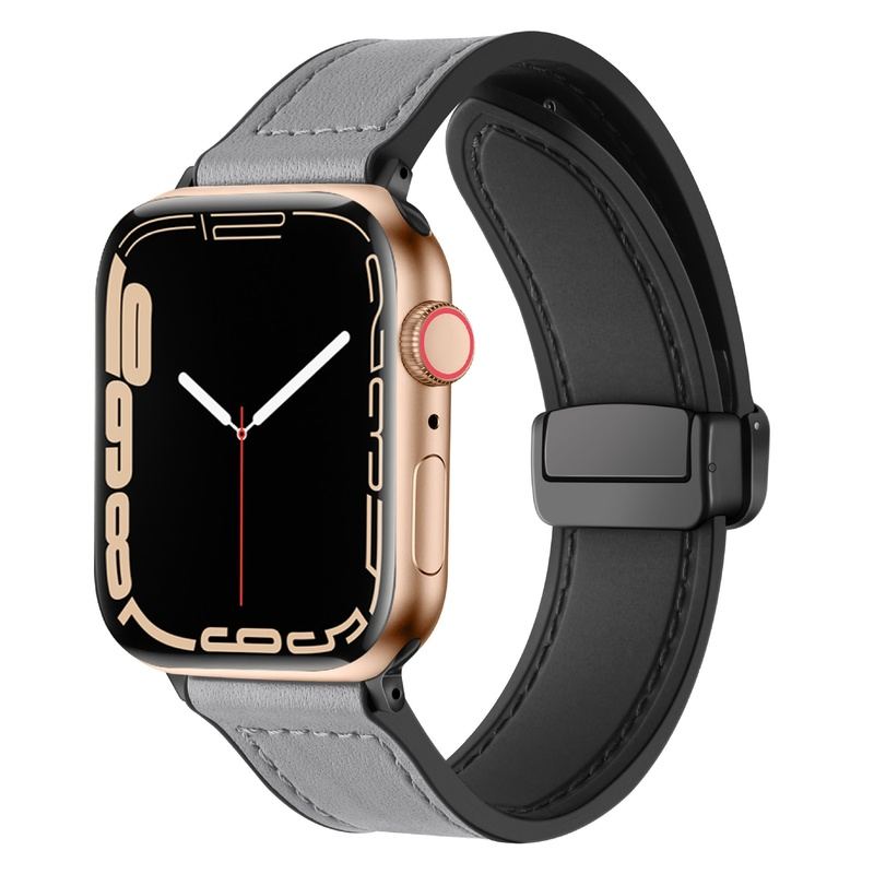 "Business Strap" Magnetic Leather Loop With Folding Buckle for Apple Watch