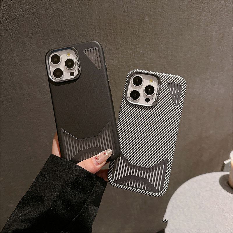 Carbon Fiber Aluminum Alloy Magnetic Heat Dissipation iPhone Case