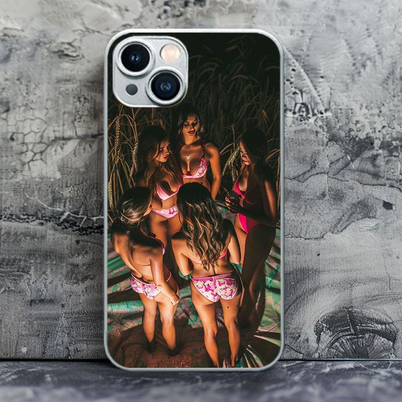 "ChattyBeachBabes" Special Designed Glass Material iPhone Case