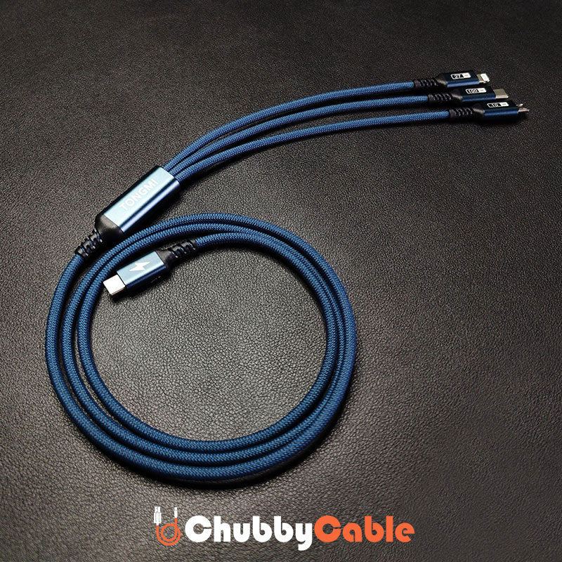 "Chubby" 3 IN 1 Fast Charge Cable C+Lightning+Micro