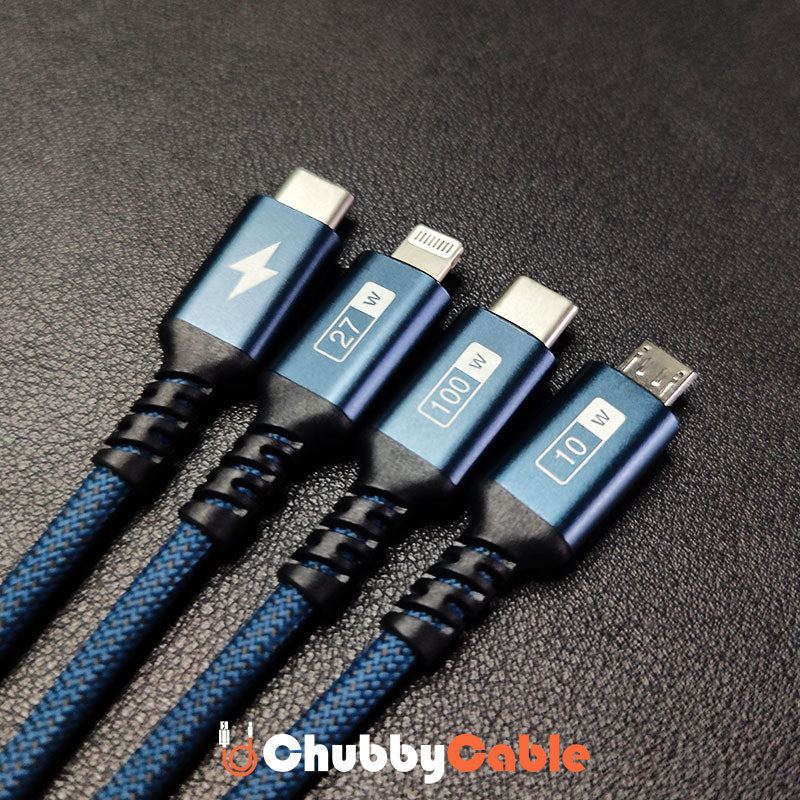 "Chubby" 3 IN 1 Fast Charge Cable C+Lightning+Micro