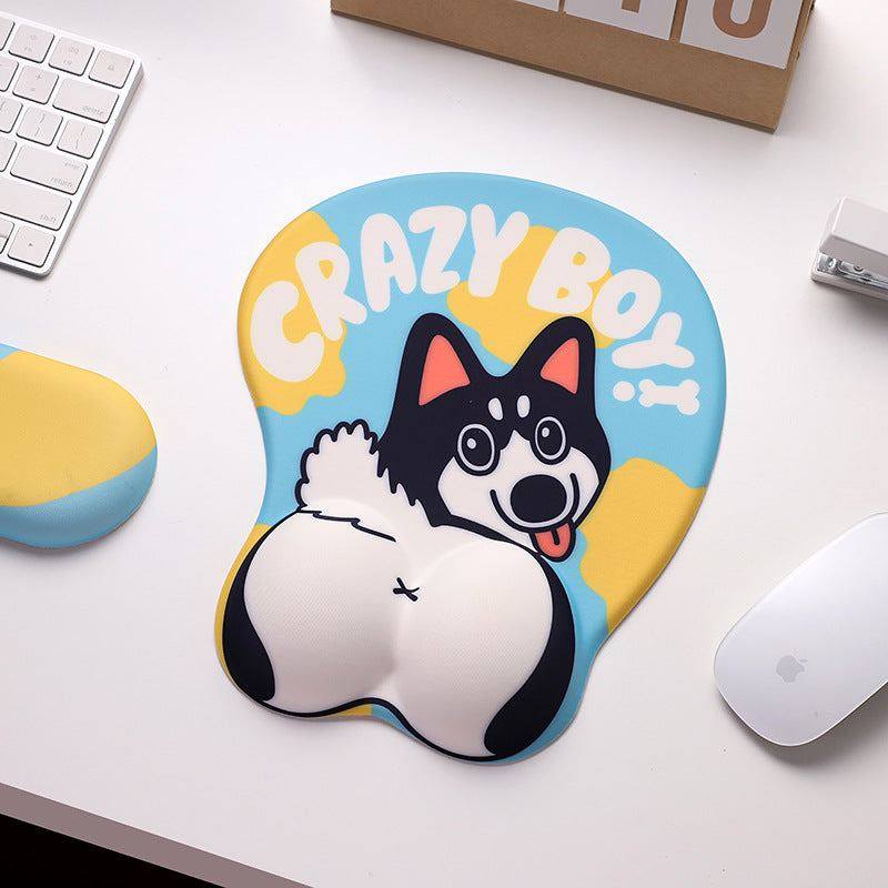 "Chubby Comfort" Silicone Keyboard Wrist Rest & Mouse Pad Set - Cute Pets