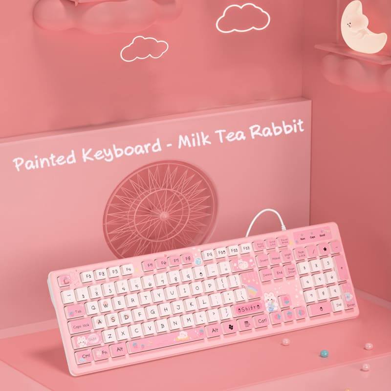 "Chubby" Cute Style Creative Painted Keyboard