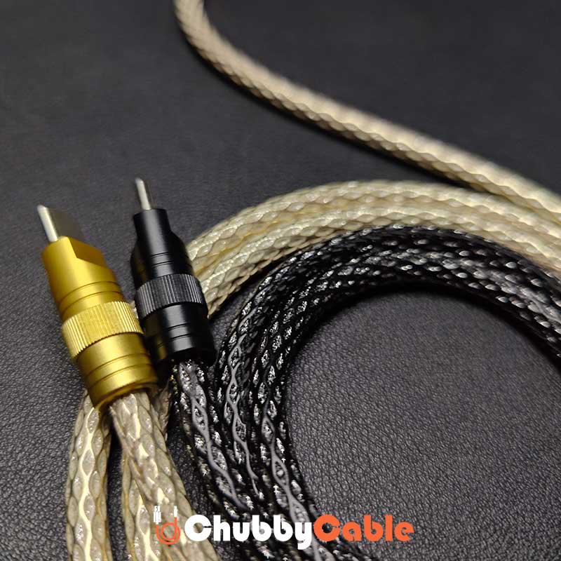 "Chubby" Handmade Leather Braided Cable