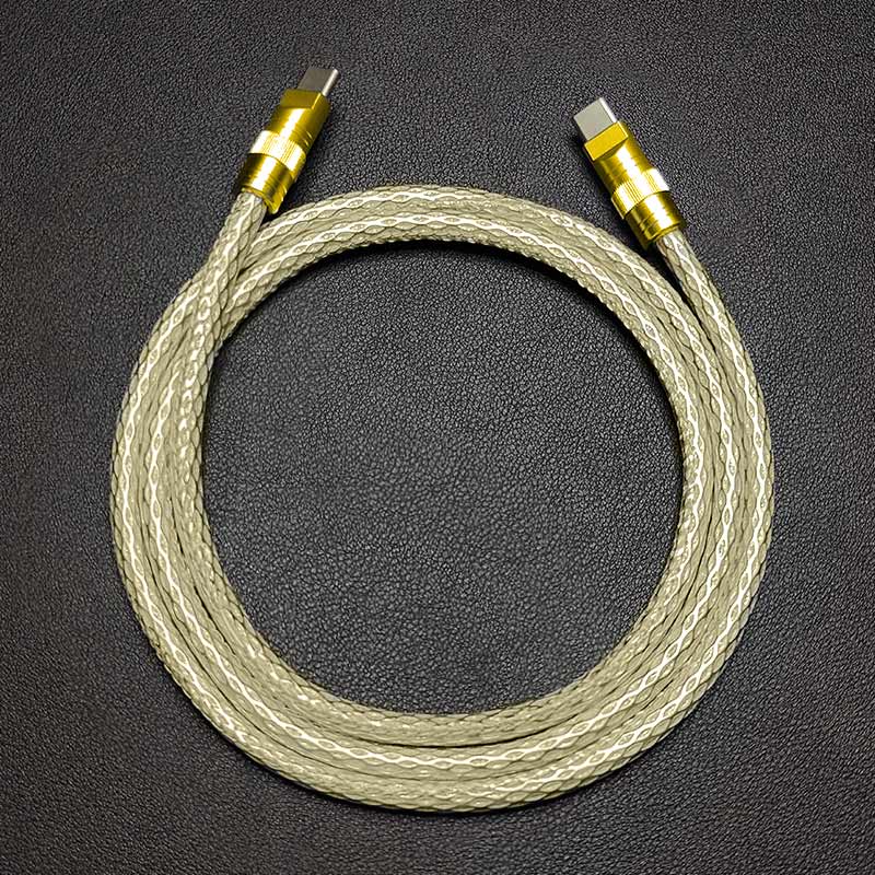 "Chubby" Handmade Leather Braided Cable