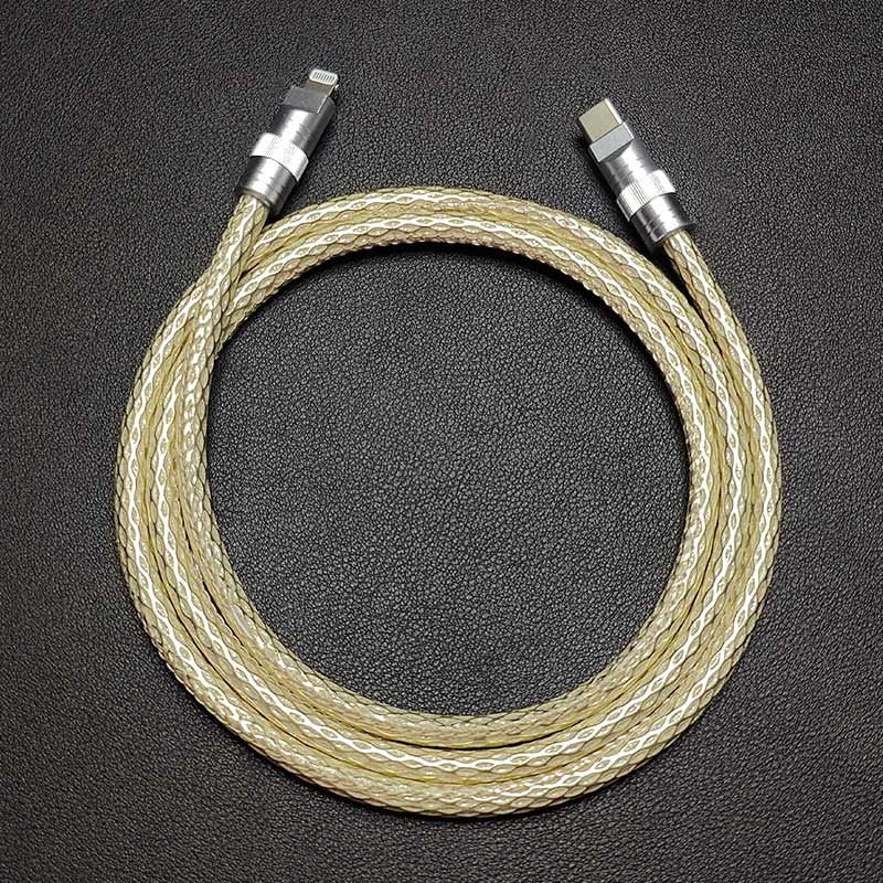 "Chubby" Handmade Leather Braided Cable