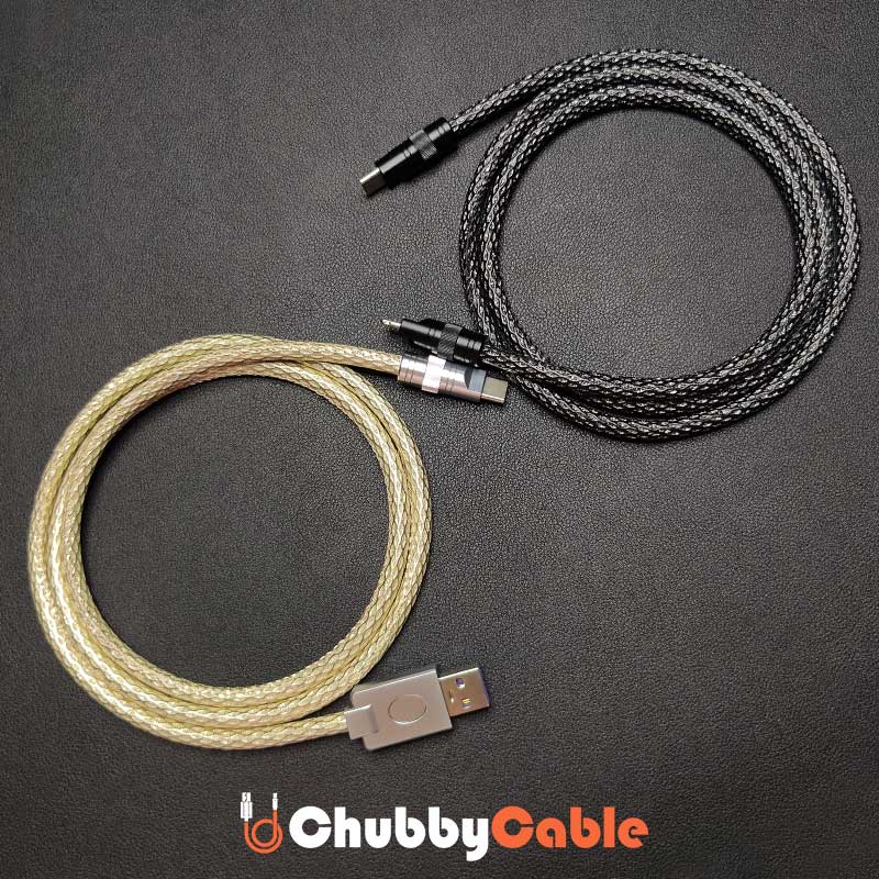 "Chubby" Handmade Leather Braided Cable