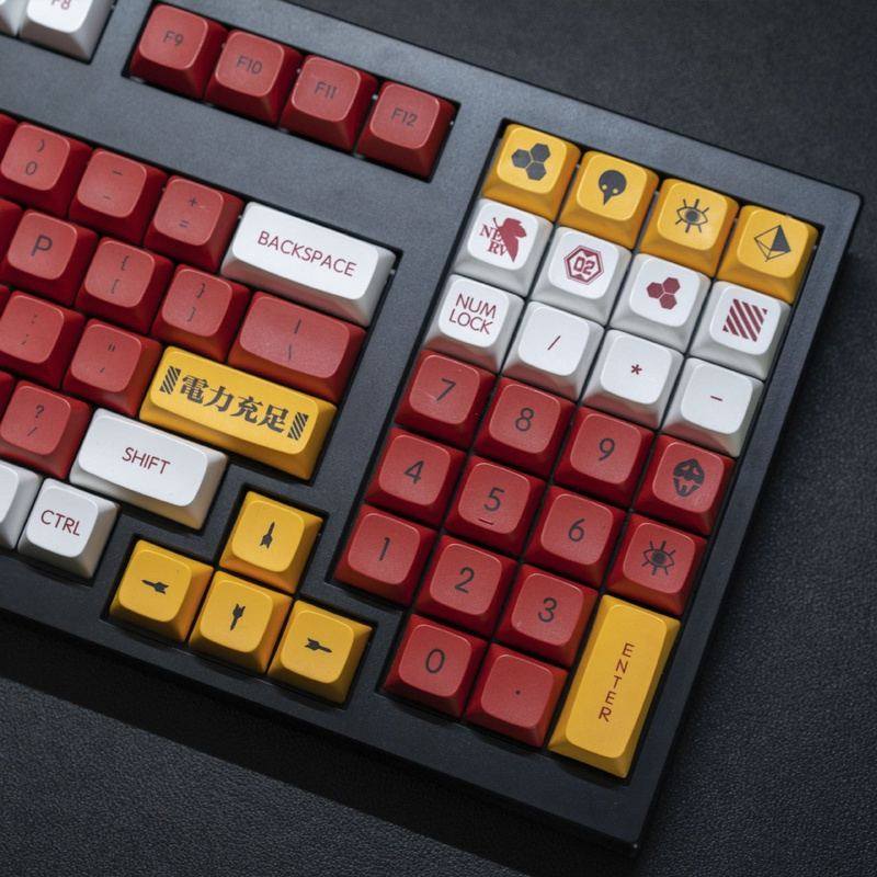 "Chubby Keycap" XDA Mechanical Keyboard Keycap Set - Red & Yellow