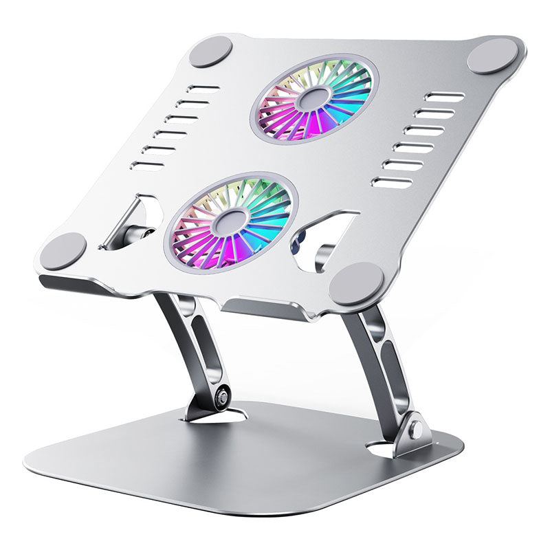 "Chubby" Metal Foldable Fan Cooling Heightening Computer Stand