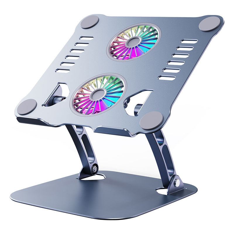 "Chubby" Metal Foldable Fan Cooling Heightening Computer Stand