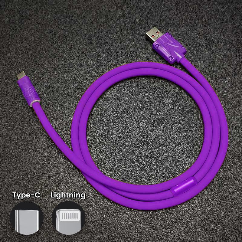 "Chubby" Solid Color Silicone Fast Charge Cable