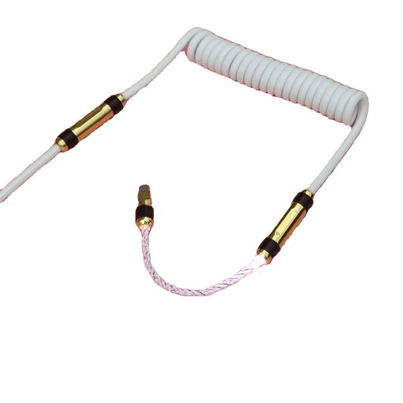 "Chubby" USB To Type C Spring Keyboard Cable