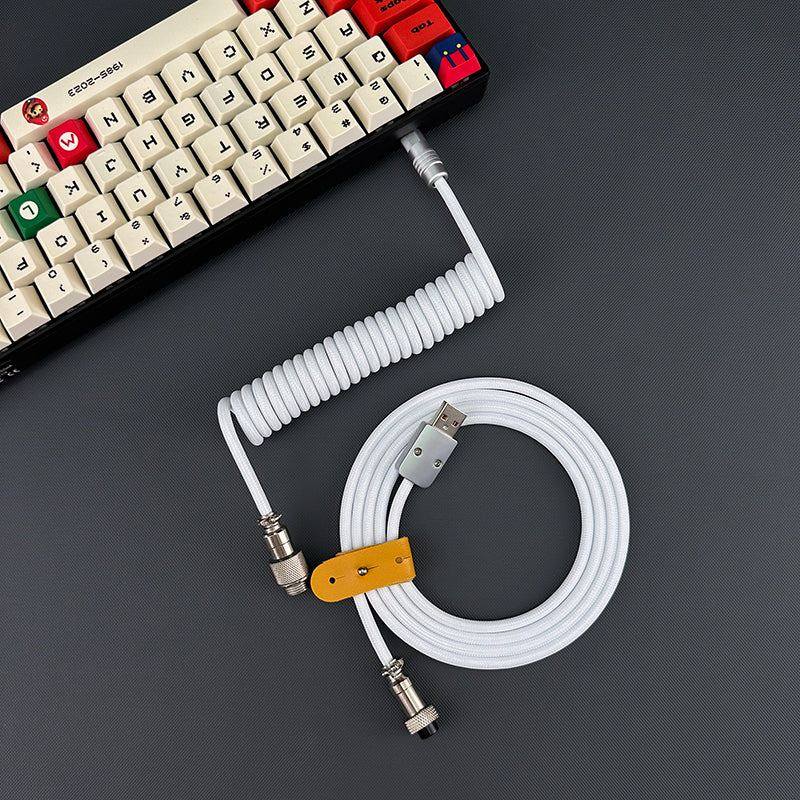 "Chubby" USB To Type C Spring Keyboard Cable