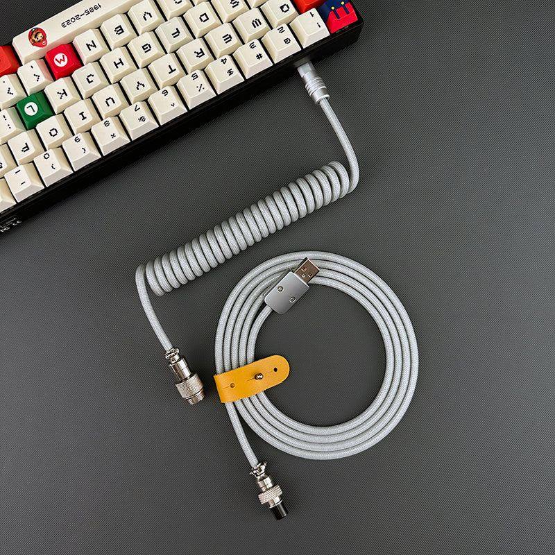 "Chubby" USB To Type C Spring Keyboard Cable