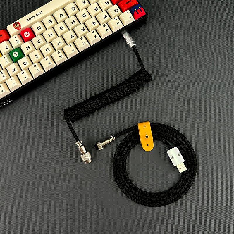 "Chubby" USB To Type C Spring Keyboard Cable