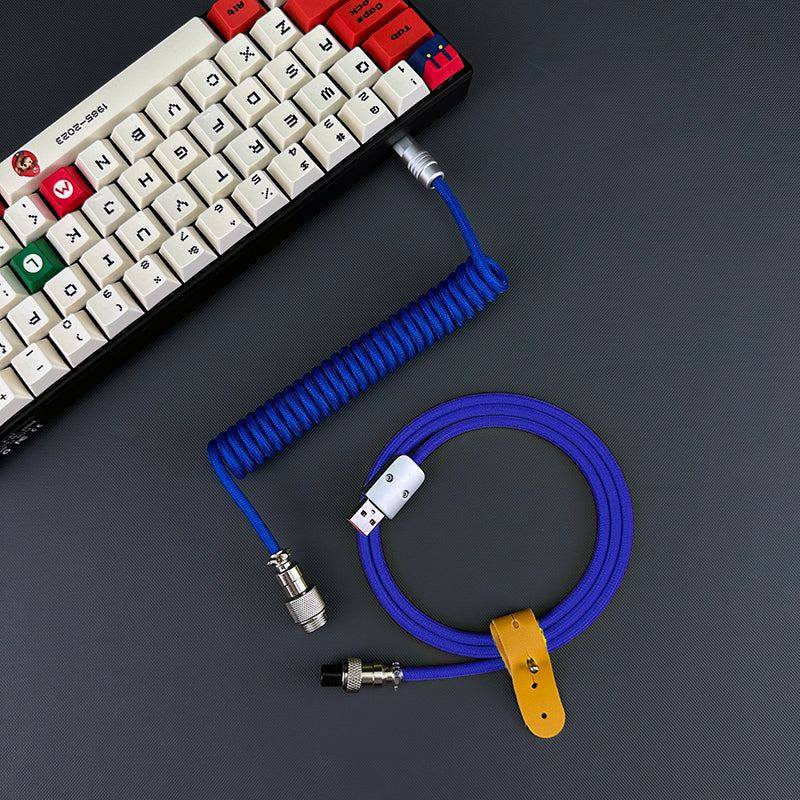 "Chubby" USB To Type C Spring Keyboard Cable