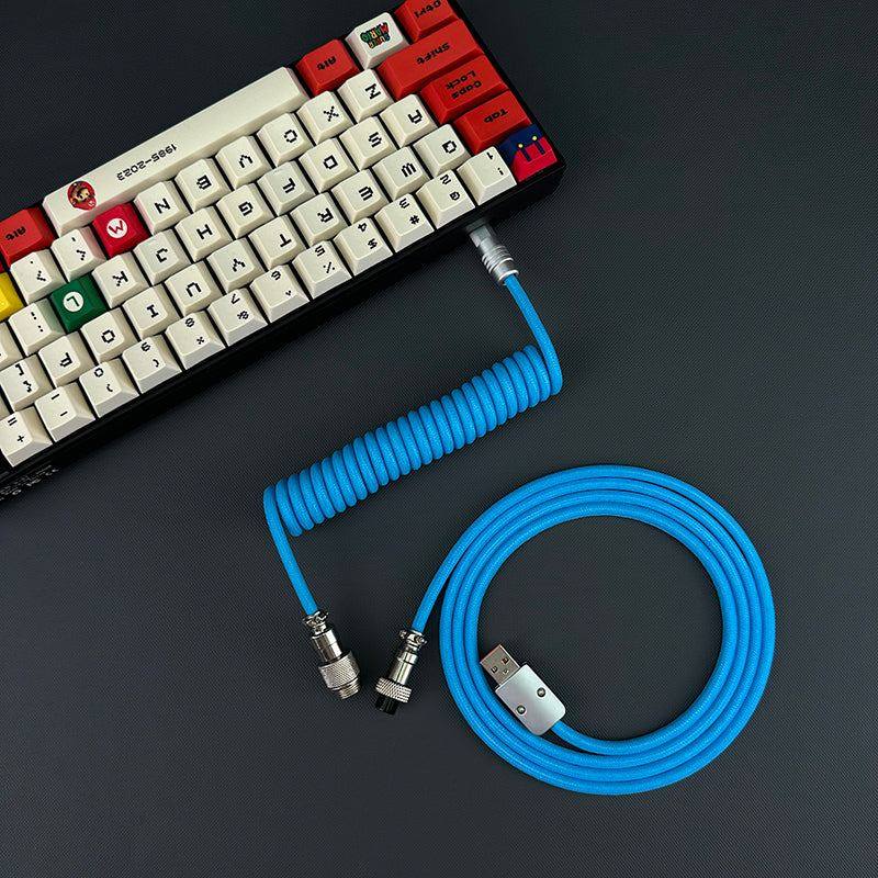 "Chubby" USB To Type C Spring Keyboard Cable