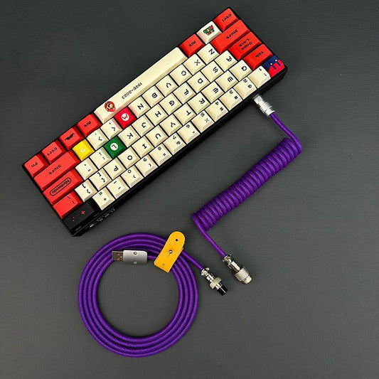 "Chubby" USB To Type C Spring Keyboard Cable