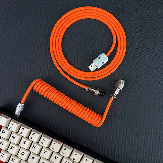 "Chubby" USB To Type C Spring Keyboard Cable