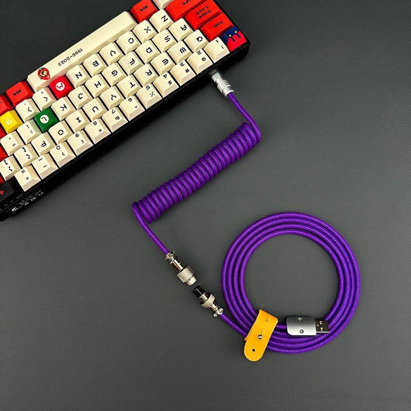 "Chubby" USB To Type C Spring Keyboard Cable