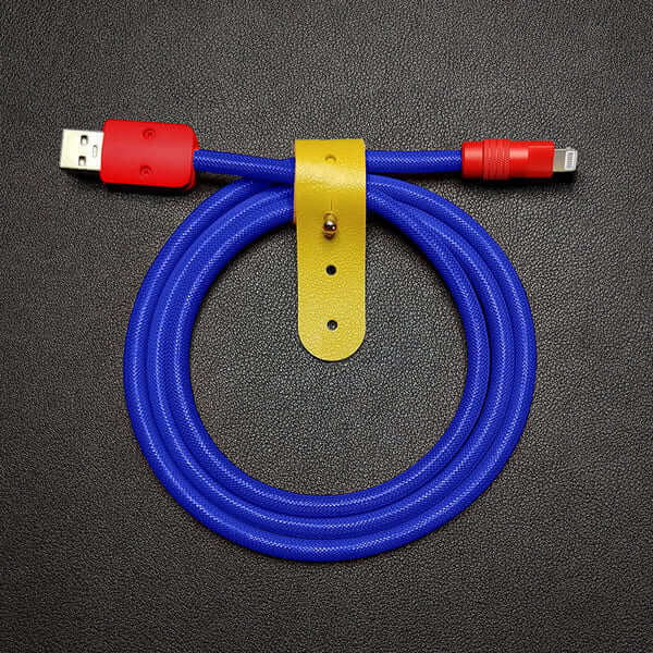 "Chubby" Vibrant Color-block Braided Charge Cable