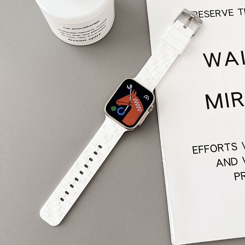 "City Wall Brick Strap" Breathable Silicone Loop For Apple Watch