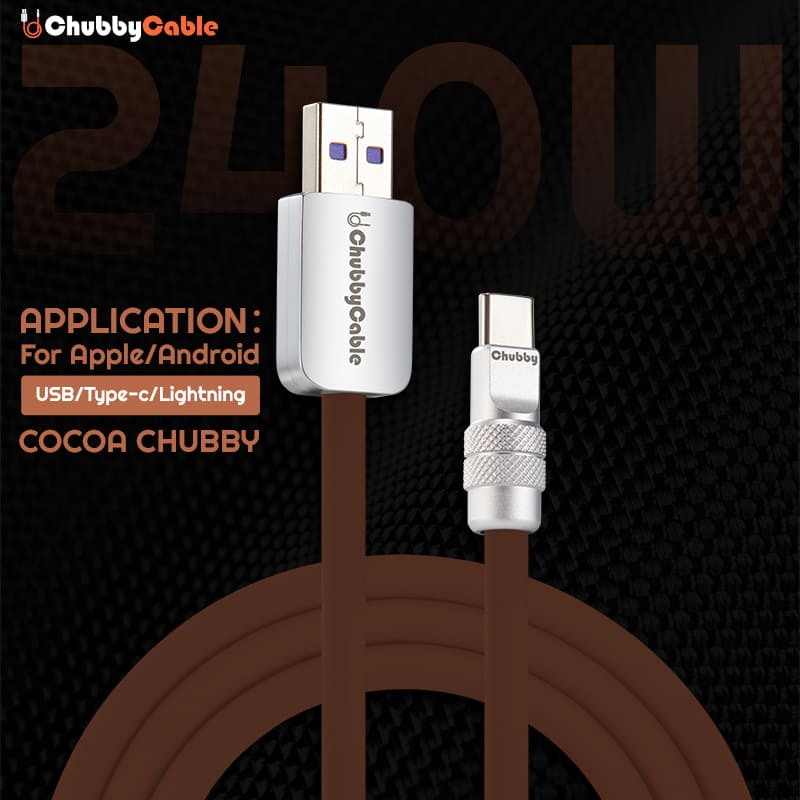 "Cocoa Chubby" Chocolate Delight Silicone Charge Cable