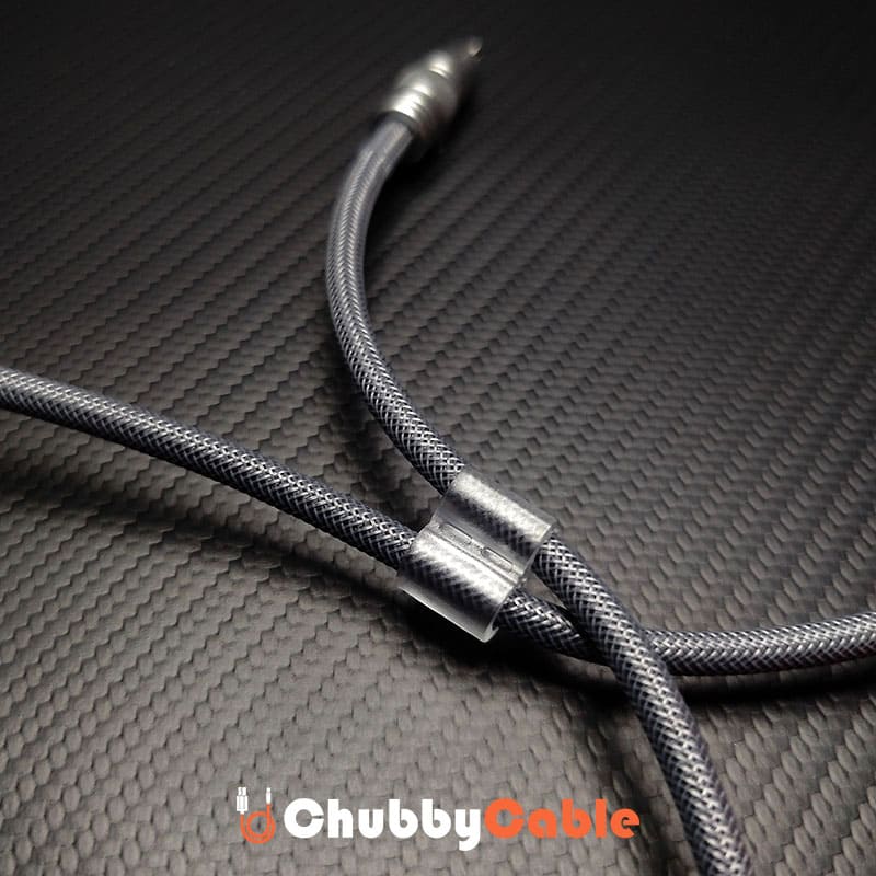 "Color-Blocked Chubby" 2-In-1 90° Elbow Spring Silicone Braided Cable