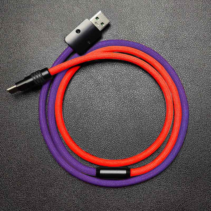 "ColorWeave Chubby" Vibrant Dual-Tone 100W Fast Charge Cable