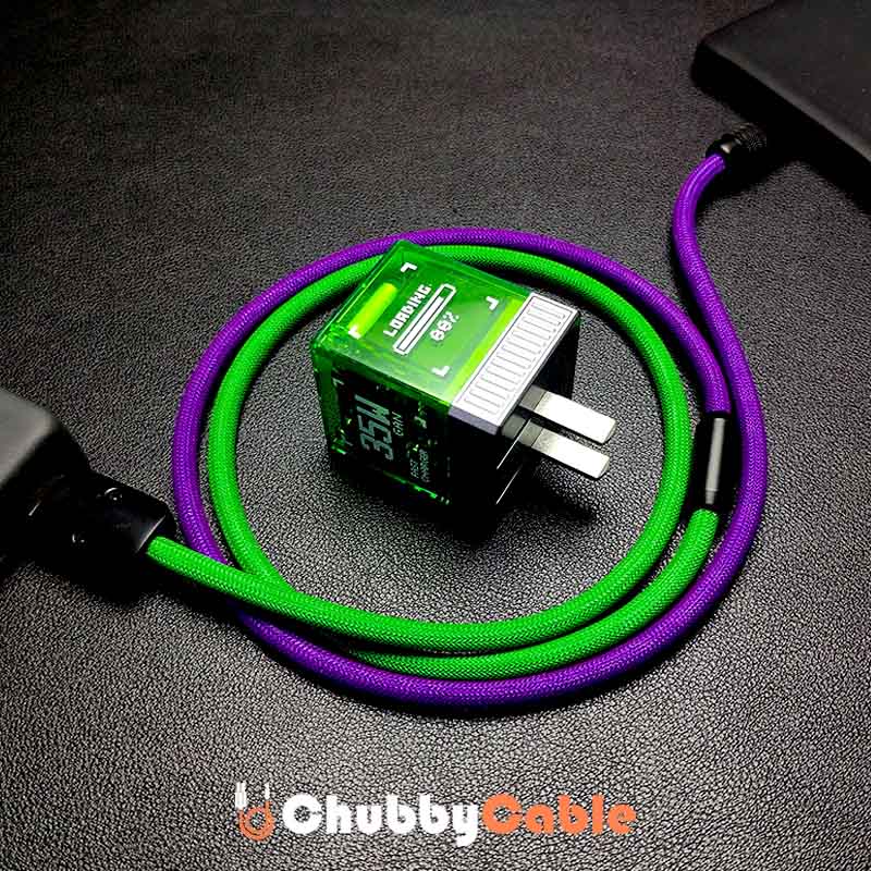 "ColorWeave Chubby" Vibrant Dual-Tone 100W Fast Charge Cable - More Colors