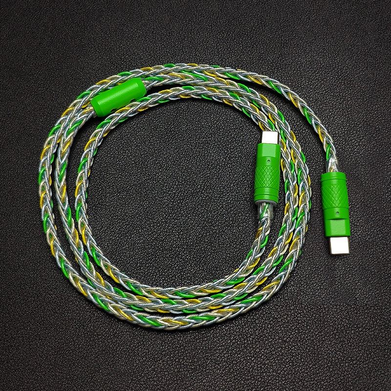 "Colorblock Chubby" Colorful Braided Fast Charging Cable