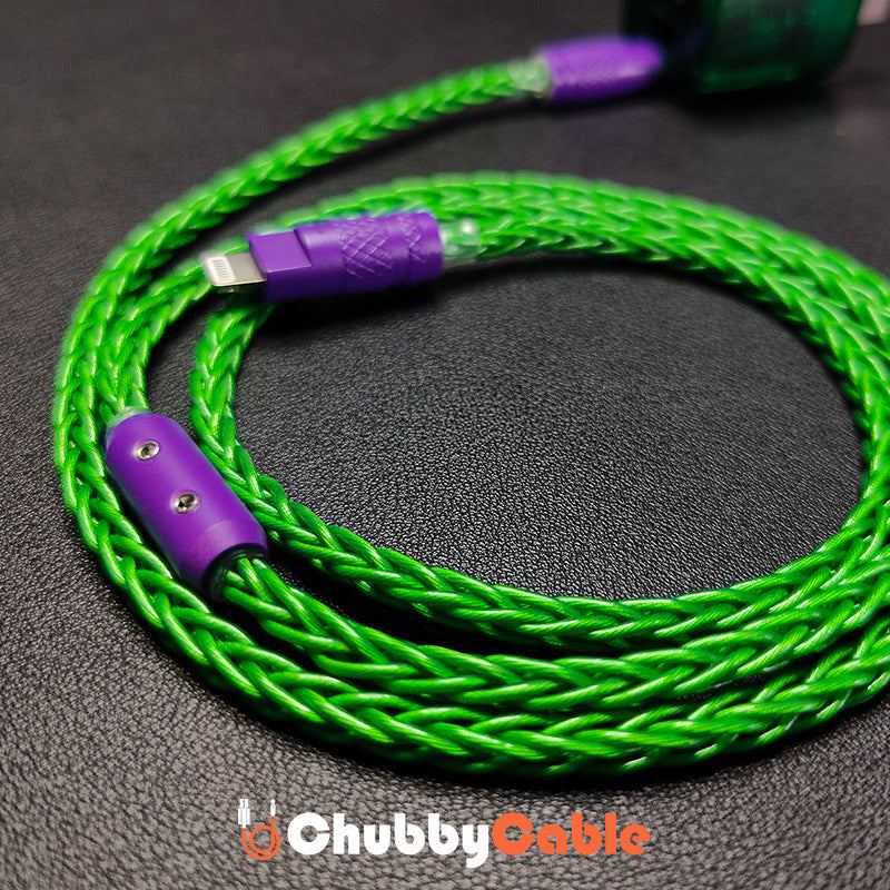 "Colorblock Chubby" Colorful Braided Fast Charging Cable