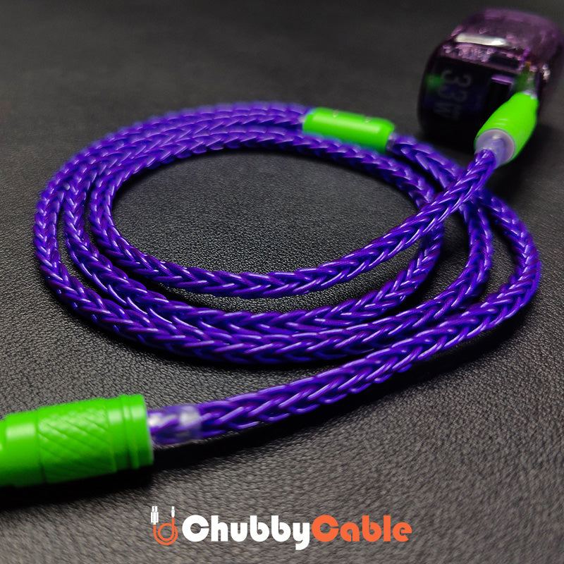 "Colorblock Chubby" Colorful Braided Fast Charging Cable