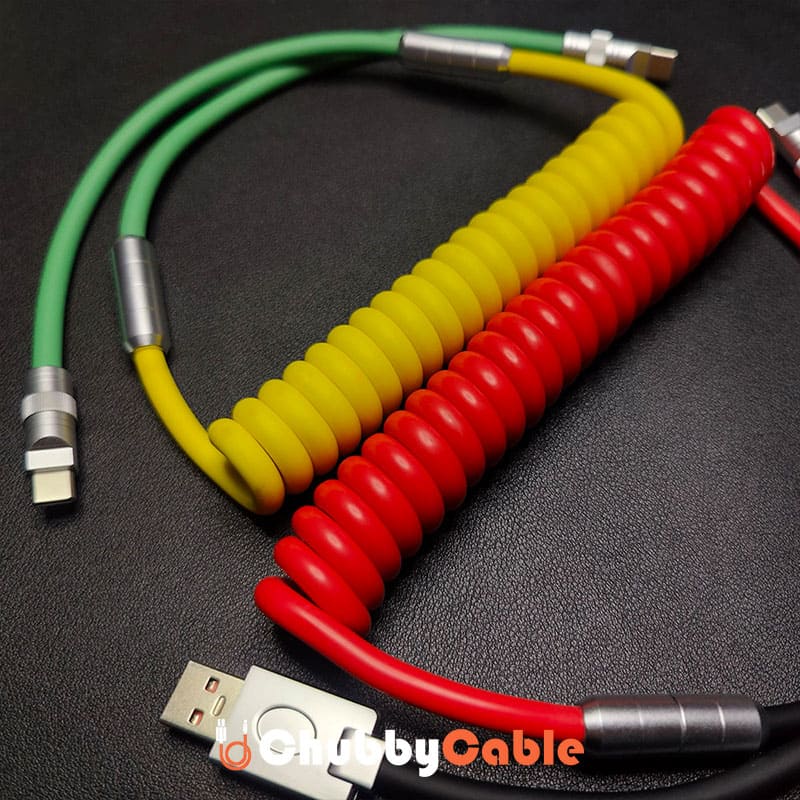 "Colorblock Chubby" Fast Charging Car Spring Cable