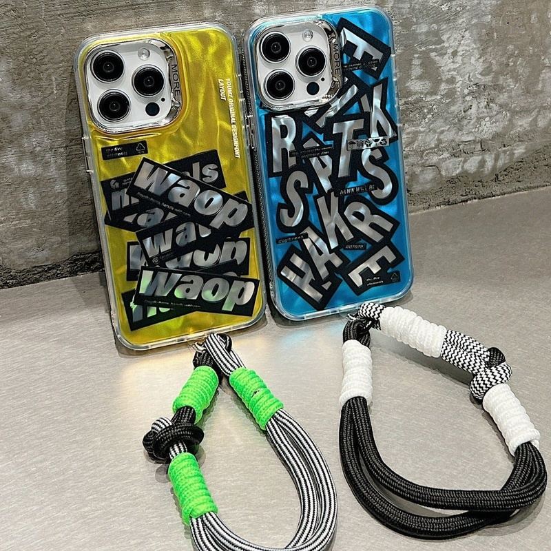 Cool Creative Drop-proof Lanyard Phone Case With Quicksand Sense Design