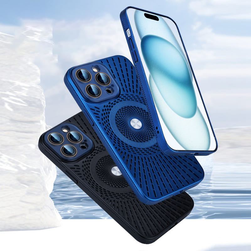 Cool Skeleton Magnetic Cooling Phone Case with Lens Film