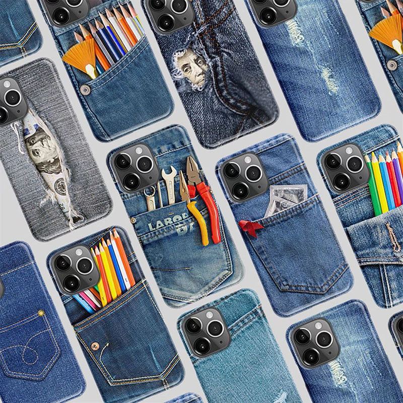 Denim Creative Hard Matte Phone Case