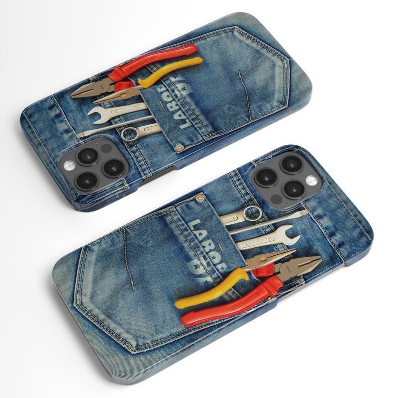 Denim Creative Hard Matte Phone Case