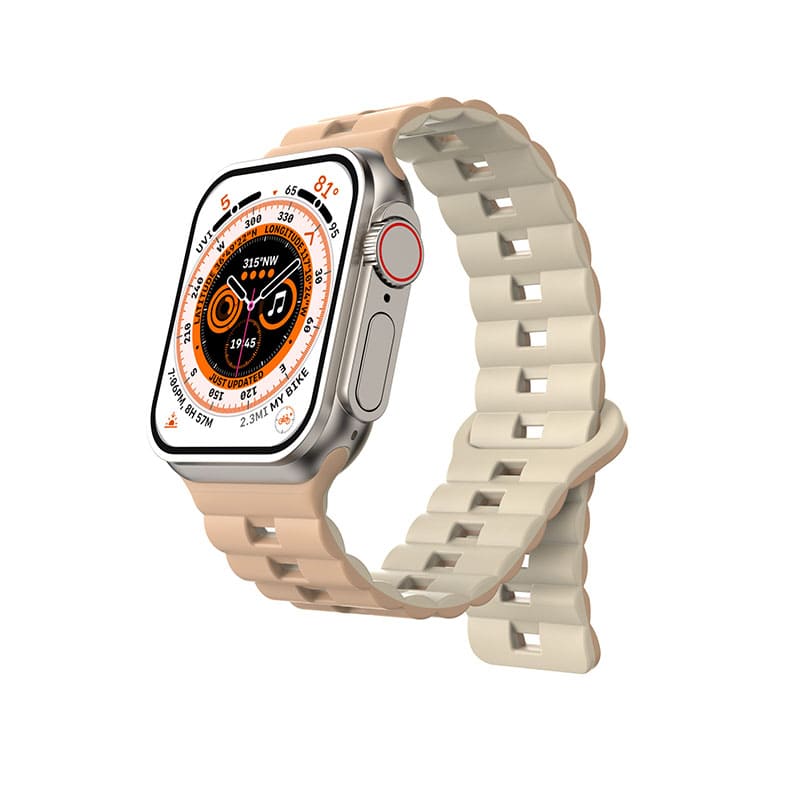 Dual-Color Magnetic Silicone Band For Apple Watch