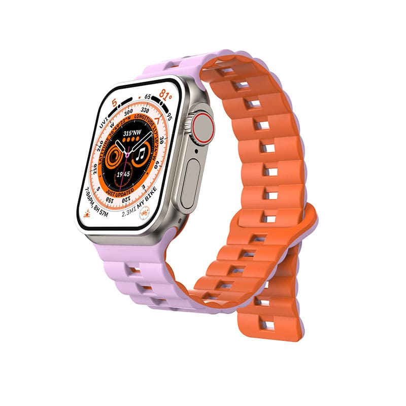 Dual-Color Magnetic Silicone Band For Apple Watch