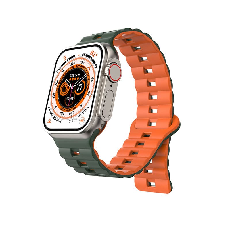 Dual-Color Magnetic Silicone Band For Apple Watch